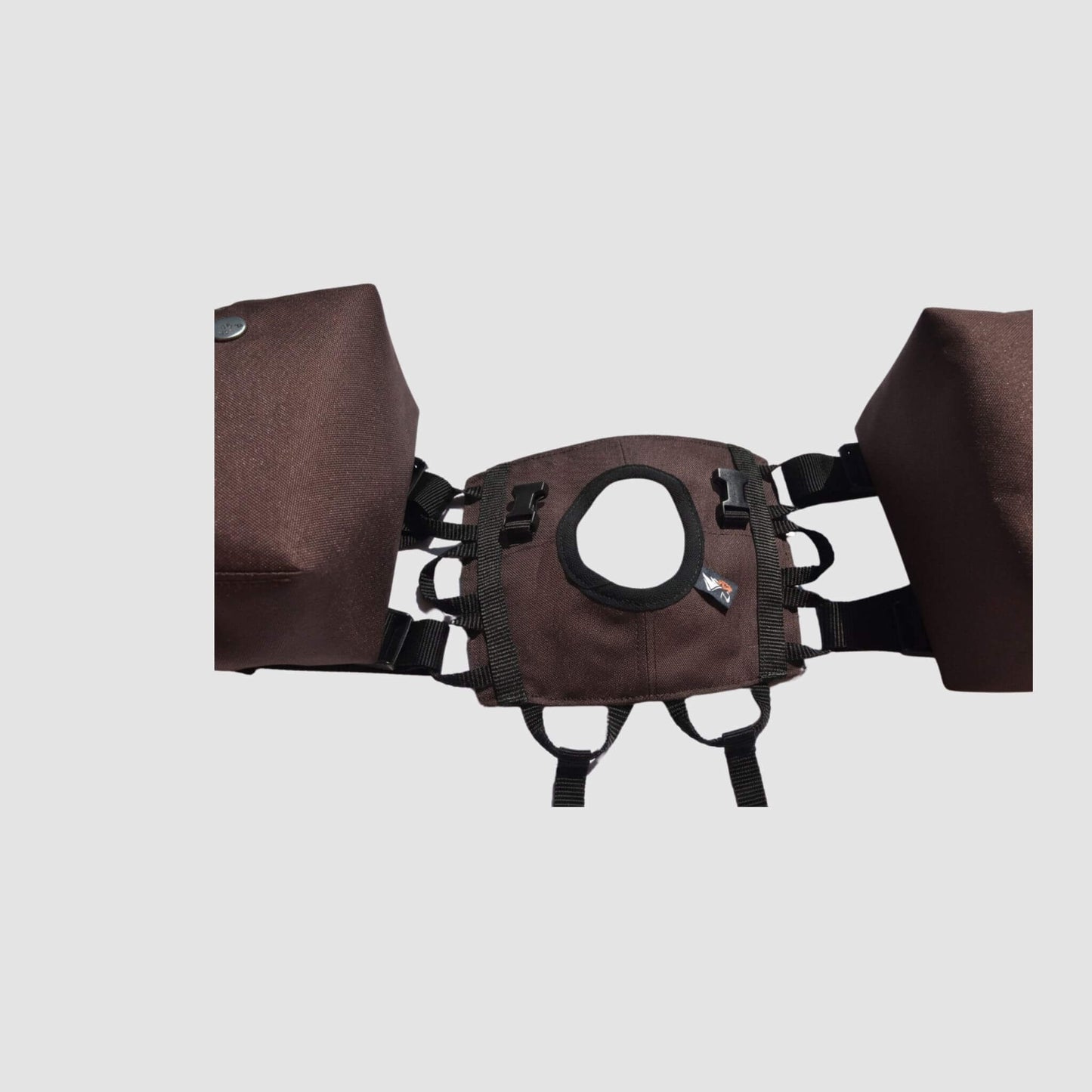 Huckepack " Sattelhorntaschen klein " braun und schwarz
