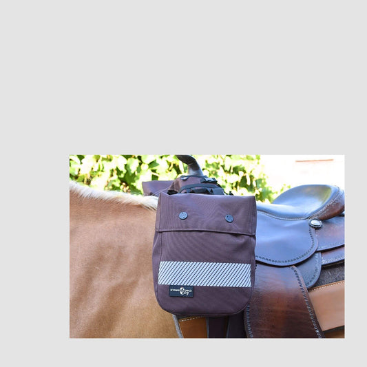 Huckepack " Sattelhorntaschen klein " braun und schwarz