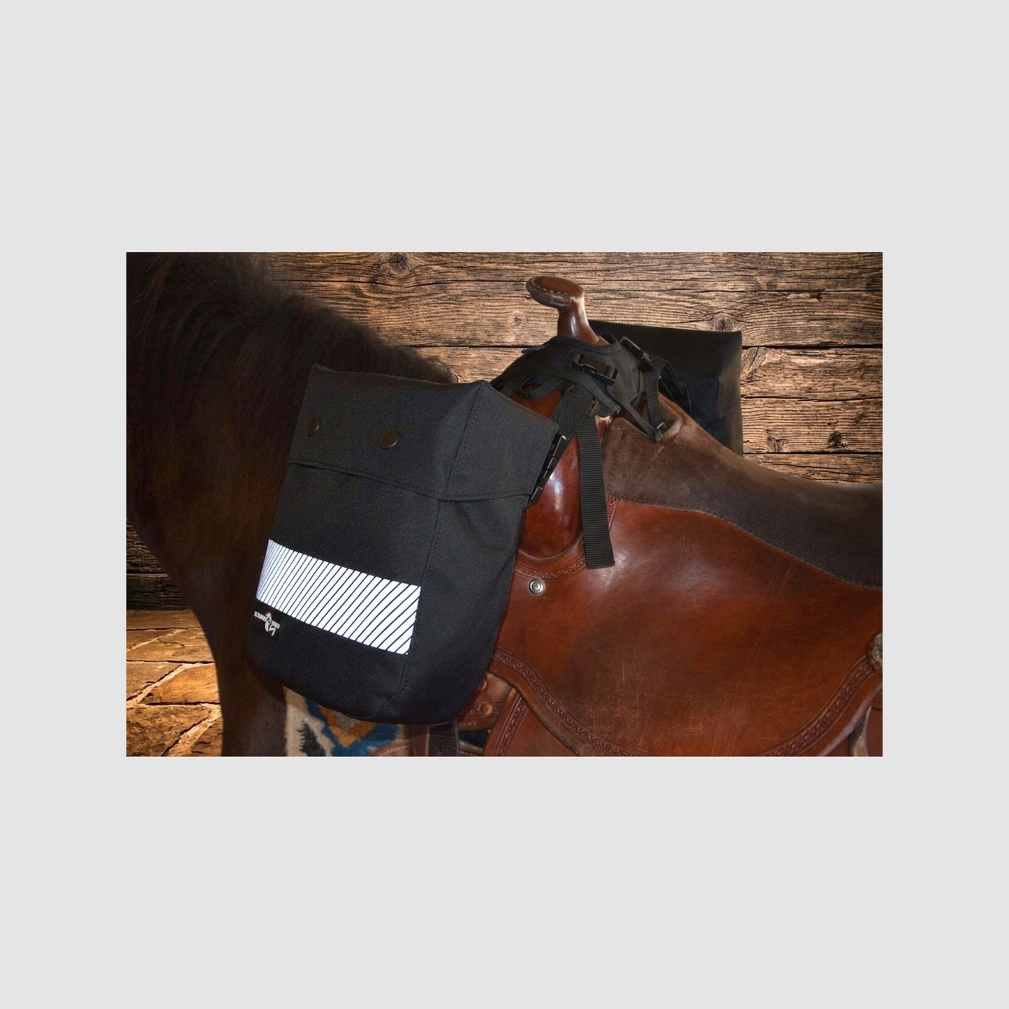 Huckepack " Sattelhorntaschen groß" braun und schwarz