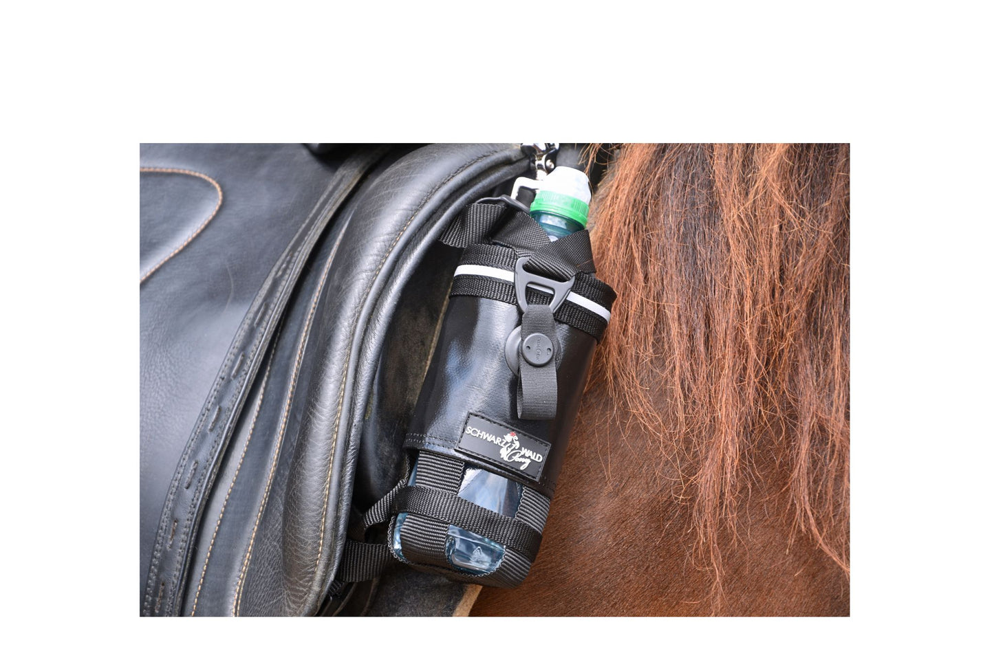 Flaschenhalter "Schluckspecht 2.0" klein Englischsattel und Westernsattel