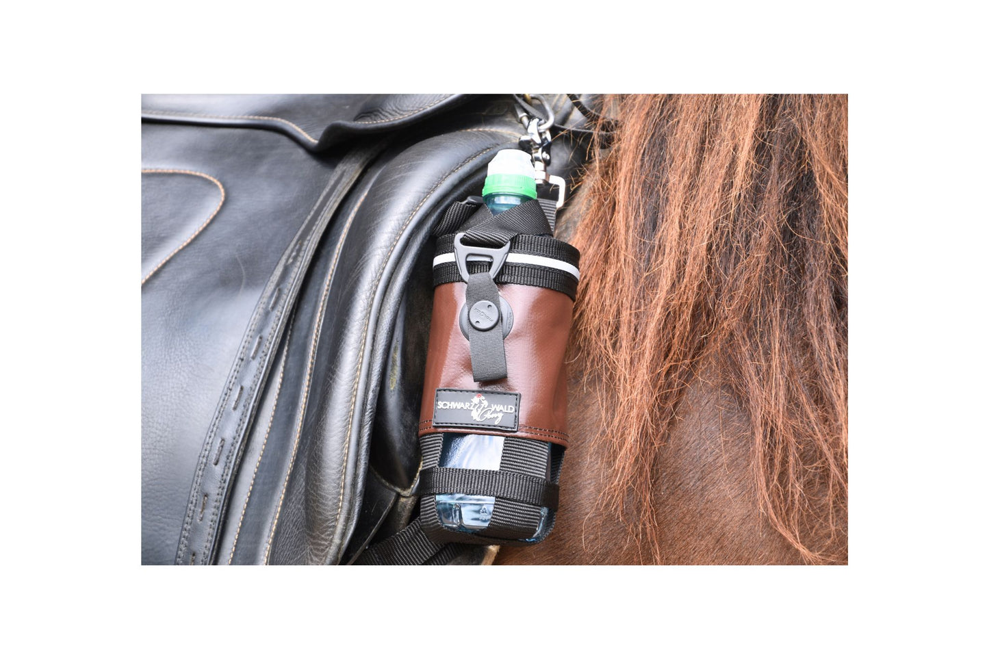 Flaschenhalter "Schluckspecht 2.0" klein Englischsattel und Westernsattel