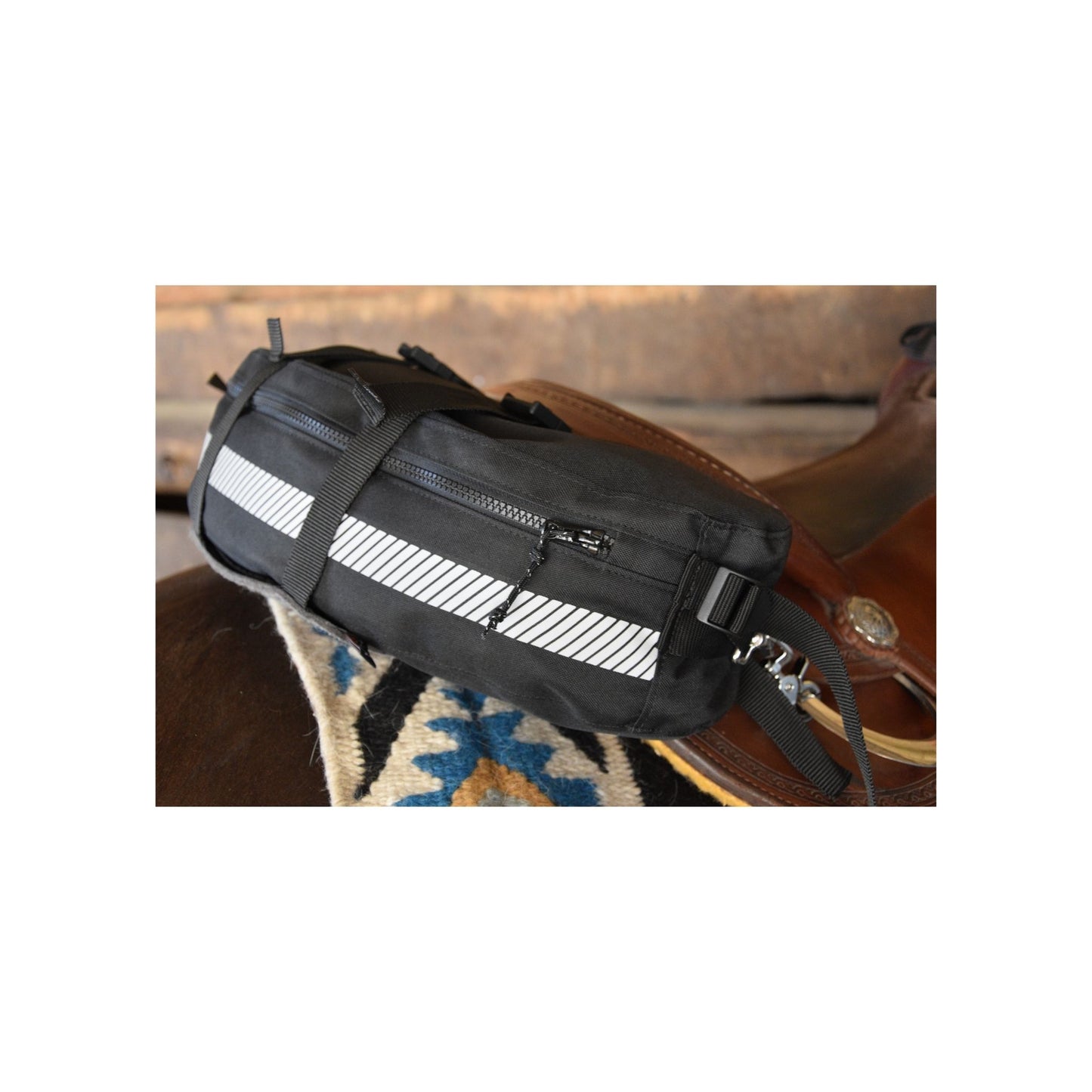 Huckepack "Bananentasche "Englisch und Westernsattel braun und schwarz