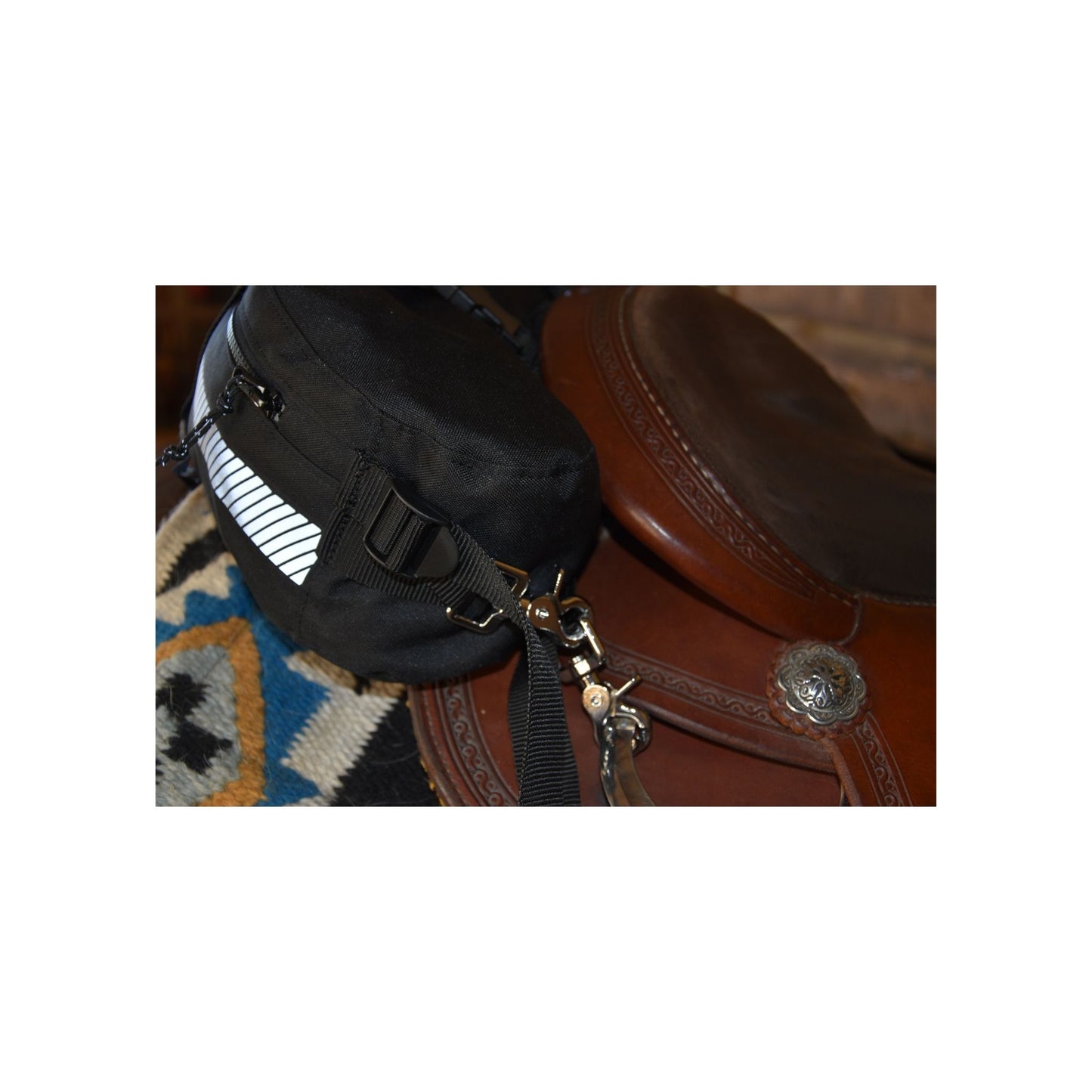 Huckepack "Bananentasche "Englisch und Westernsattel braun und schwarz
