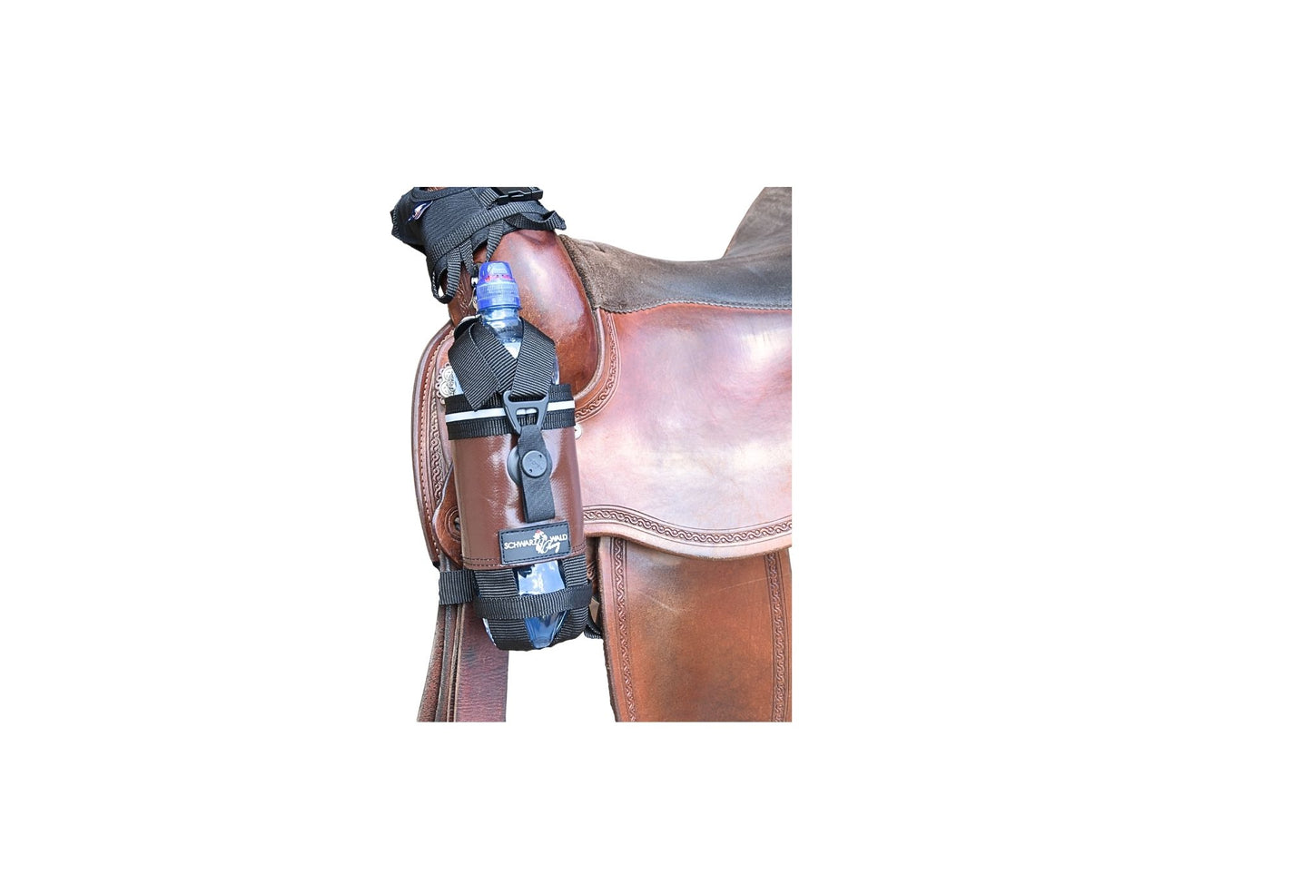 Flaschenhalter "Schluckspecht 2.0" klein Englischsattel und Westernsattel