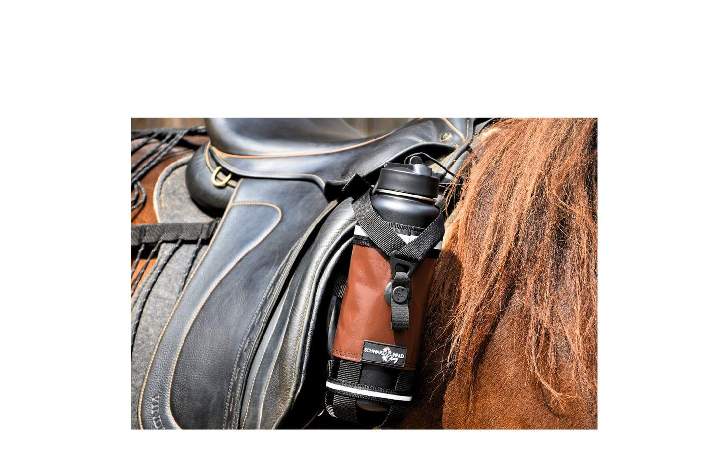 Flaschenhalter "Schluckspecht 2.0" mittel Englischsattel und Westernsattel