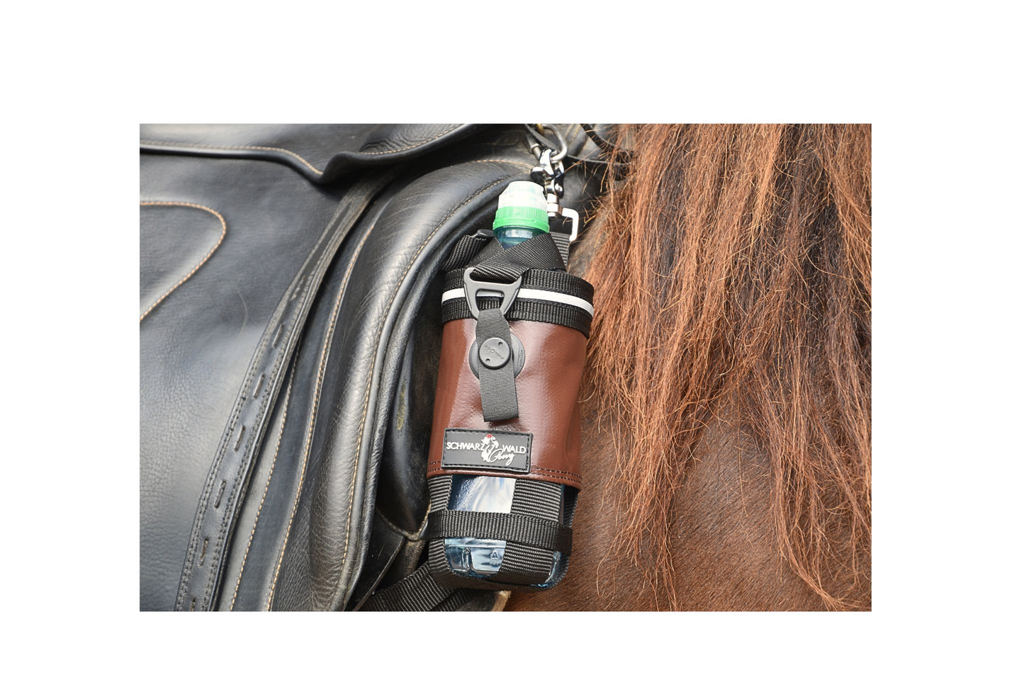 Flaschenhalter "Schluckspecht 2.0" klein Englischsattel und Westernsattel