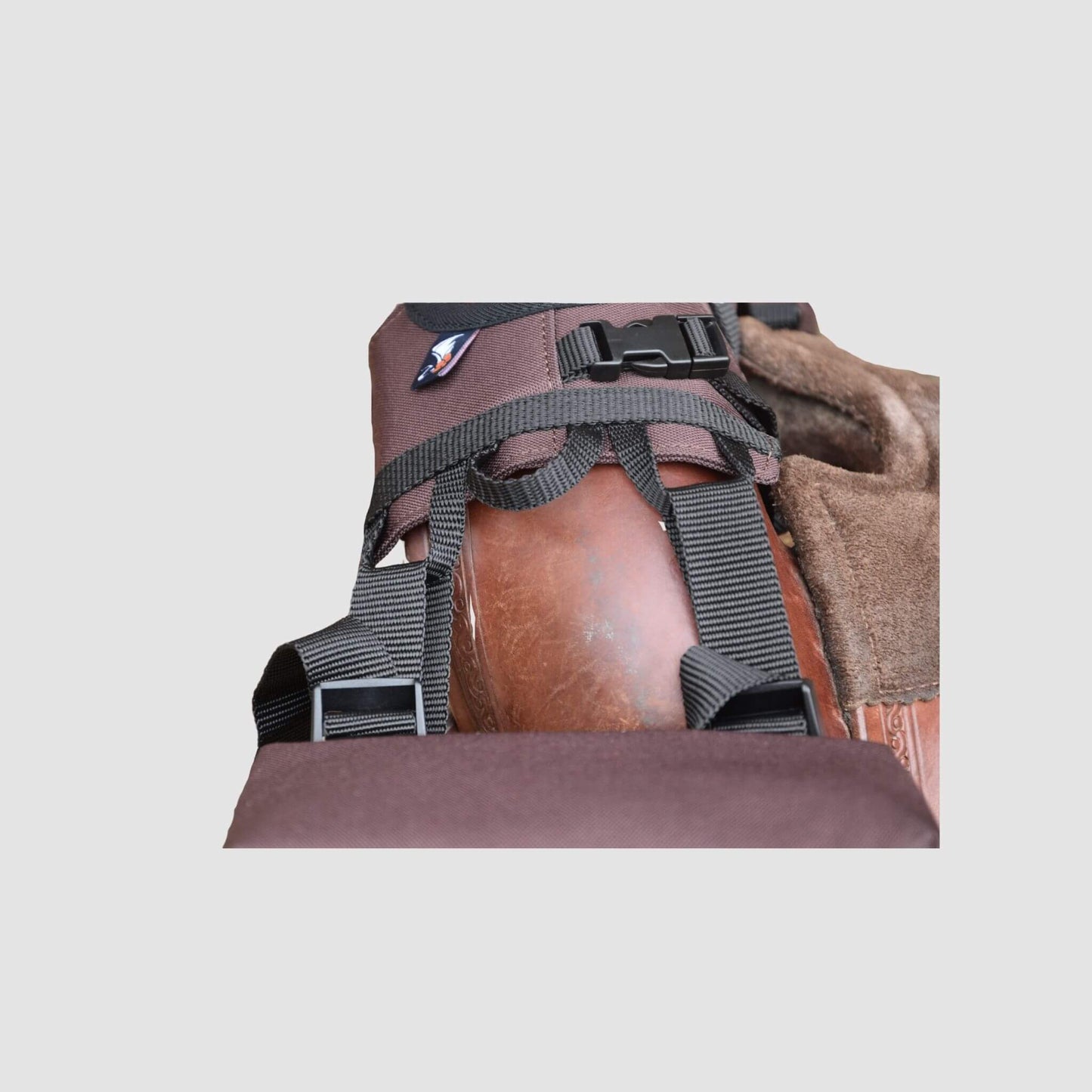 Huckepack " Sattelhorntaschen klein " braun und schwarz