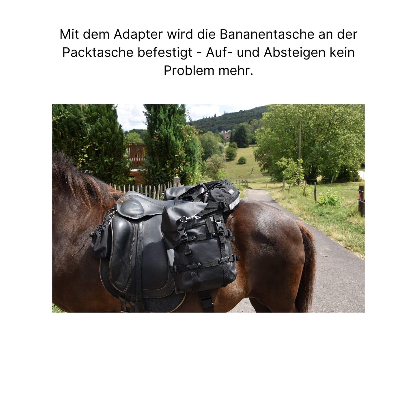 Huckepack "Bananentasche "Englisch und Westernsattel braun und schwarz
