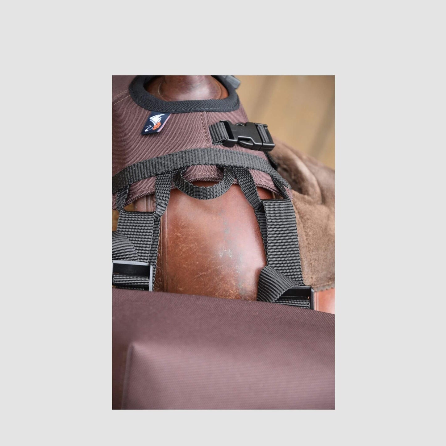 Huckepack " Sattelhorntaschen klein " braun und schwarz