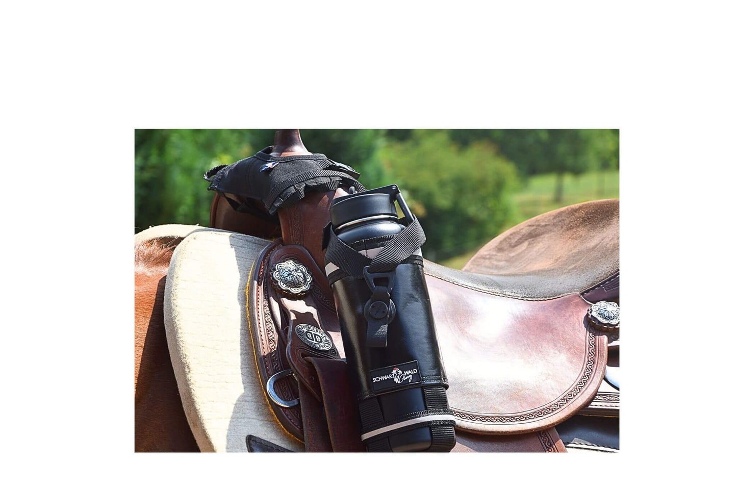 Flaschenhalter "Schluckspecht 2.0" mittel Englischsattel und Westernsattel