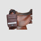 Huckepack " Sattelhorntaschen klein " braun und schwarz