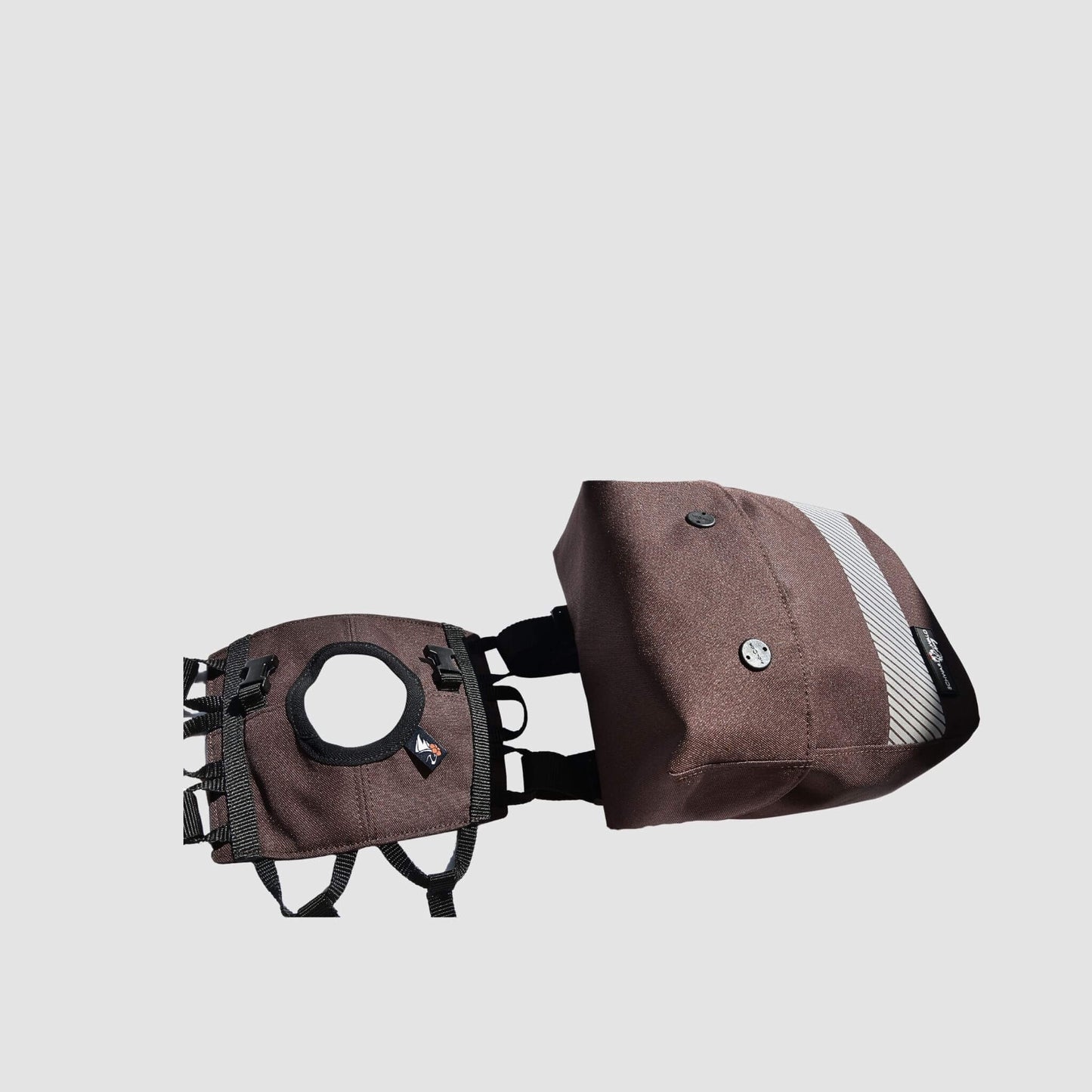 Huckepack " Sattelhorntaschen groß" braun und schwarz