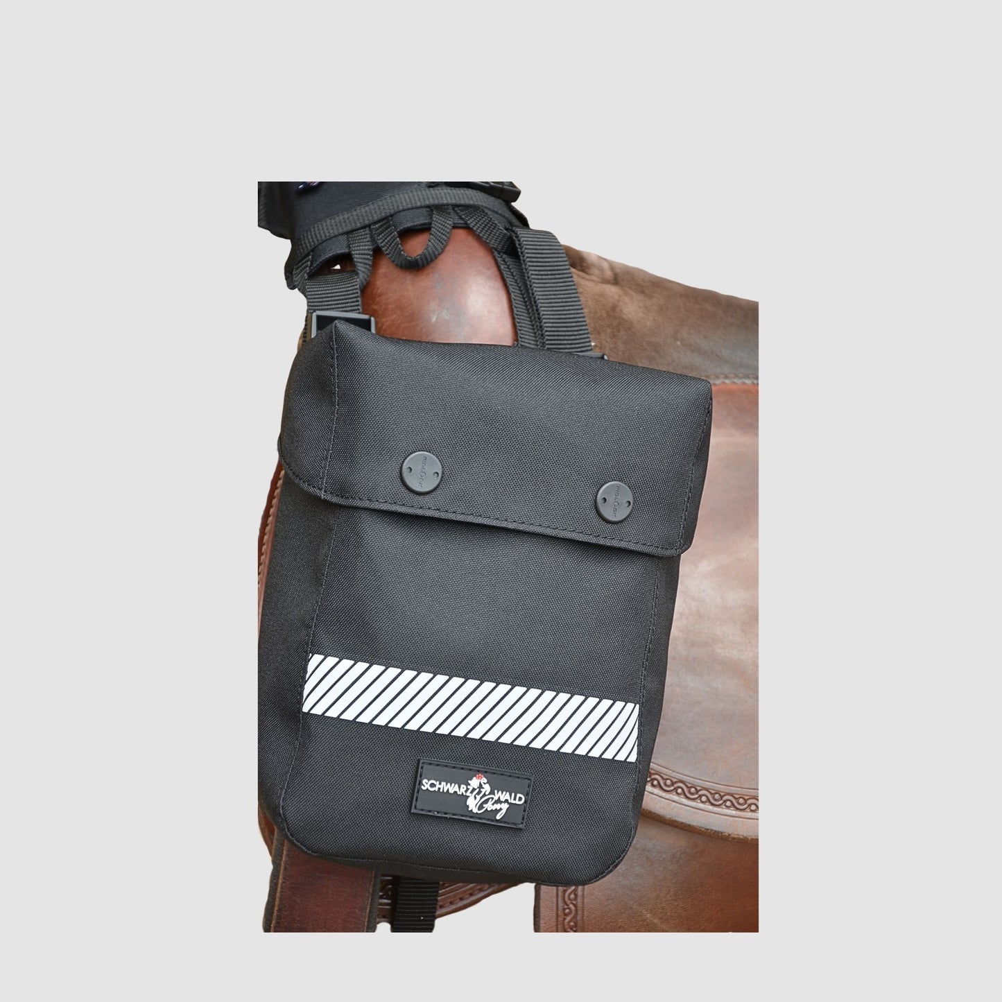Huckepack " Sattelhorntaschen klein " braun und schwarz