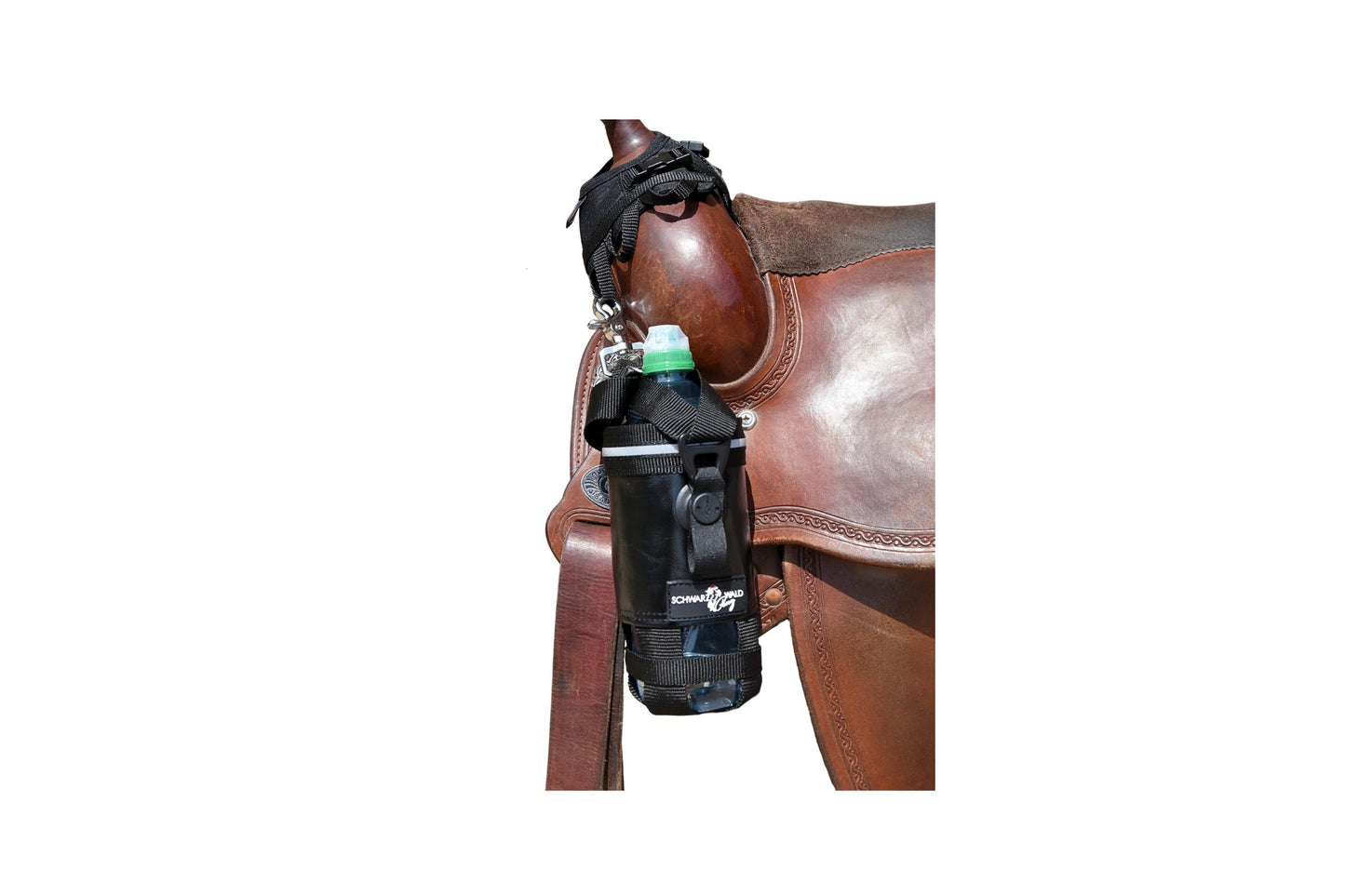Flaschenhalter "Schluckspecht 2.0" klein Englischsattel und Westernsattel