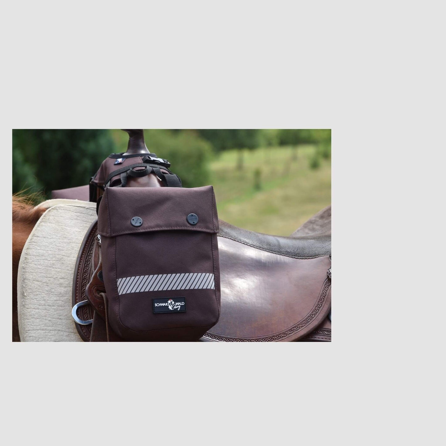 Huckepack " Sattelhorntaschen klein " braun und schwarz